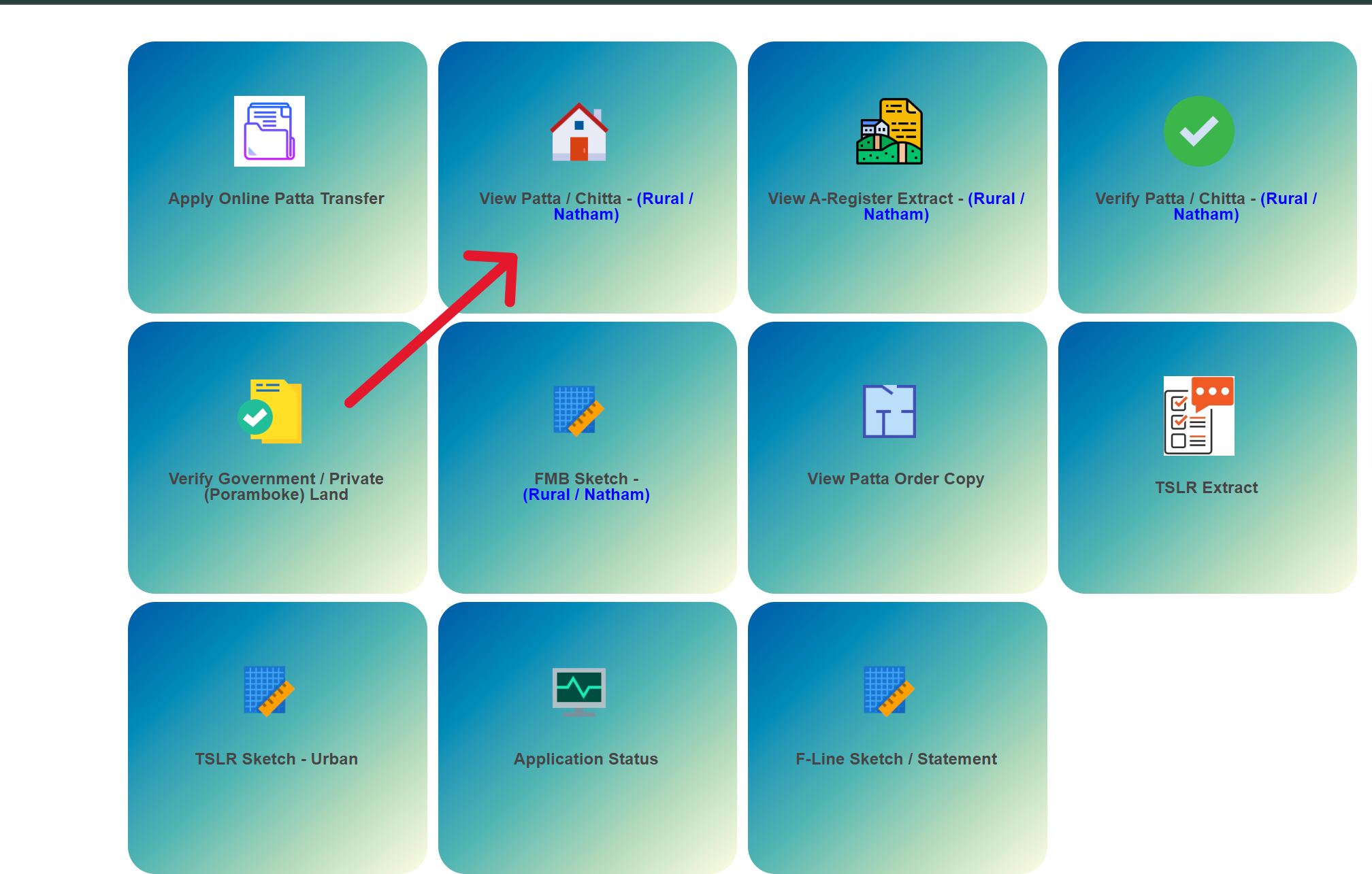 View Patta  Chitta (Rural and Natham)